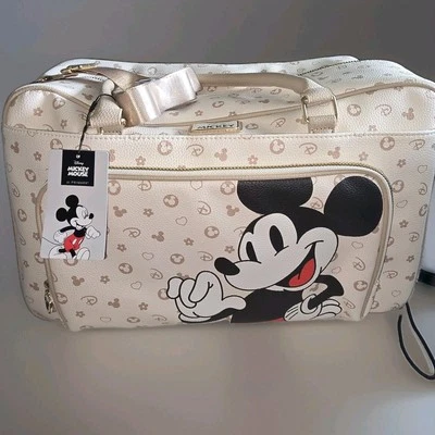 Primark Disney Mickey Mouse Weekender Travel Duffel In Tan New With Tags - Image 1 of 4