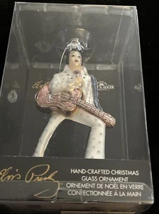Elvis Presley con chitarra Kurt Adler ornamento in vetro soffiato nuovo con etichette - Foto 1 di 4