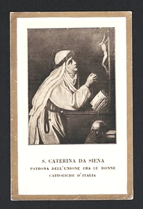 antico santino -holy card- image pieuse Heiligenbildchen Santa Caterina da Siena - Picture 1 of 1