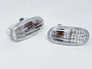Set of Pair Euro Clear Front Side Marker Lights for 1997-2002 Mitsubishi Mirage - Picture 1 of 2