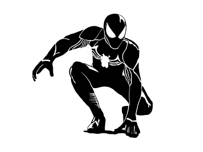 Symbiote Spider-Man 2 PS5 Black Suit Vinyl Decal - Image 1 of 4
