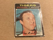 1971 Topps Baseball Card #389 Ed Brinkman - Detroit Tigers - Near Mint