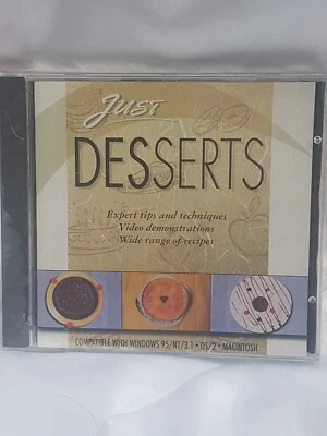 PC Vintage Collectors CD-Rom Just Desserts Recipes Expert Tips Techniques NIB - Image 1 of 3