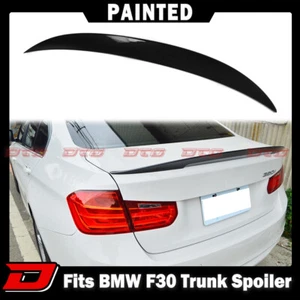 Fits 12-18 BMW 3-Series F80 F30 4D P Style Rear Trunk Spoiler Painted Black - Picture 1 of 6