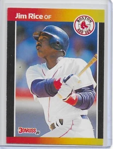 1989 Donruss Baseball Jim Rice Card # 122 *Denotes/INC/No Gap/No Dot Rare Var. - Picture 1 of 2