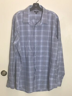 Apt. 9 Men’s Long Sleeve Dress Shirt, XL, Blue & White - Image 1 of 4