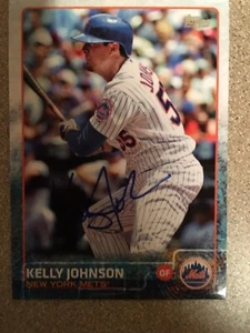 Autógrafo de los Mets de Nueva York - Kelly Johnson - Solo tarjeta de los Mets TUFF - Imagen 1 de 1