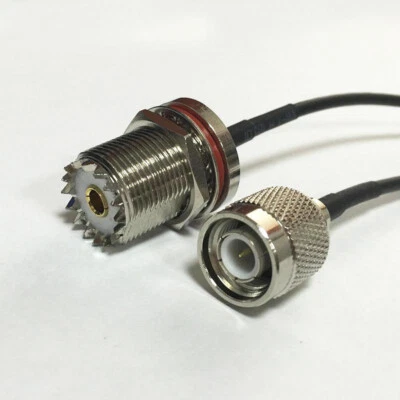 UHF Female Nut Waterproof  to TNC Male Pigtail Cable RG174 20cm 8" NEW for WIFI - Image 1 of 4