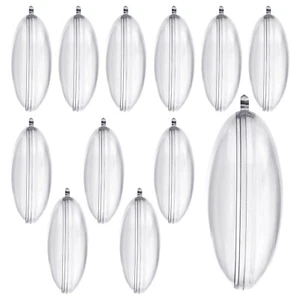 Fillable Plastic Clear Oval Ornament, 4-1/4-inch, 12-count - Picture 1 of 4