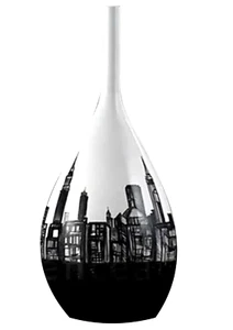 Flasche neu York City Groß Apfel Keramik Vase Ornament Gemalt Auf - Bild 1 von 10