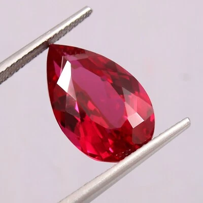 10x15 MM AAA Natural Mozambique Blood Red Ruby Pear Cut Loose Gemstone - - Image 1 of 4