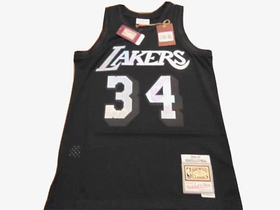 MITCHELL & NESS NBA LOS ANGELES LAKERS SHAQ O'NEAL IRIDESCENT SWINGMAN JERSEY S - Image 1 of 4