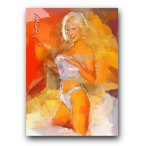 Dalene Kurtis #12 Art Card Limited 22/50 Edward Vela Signed (Celebrities Women)