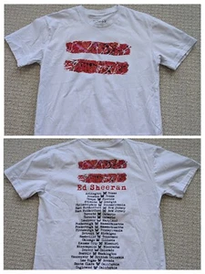 Ed Sheeran Mathematics Concert Tour T Shirt Mens Sz M White Equal Graphic USA - Picture 1 of 4