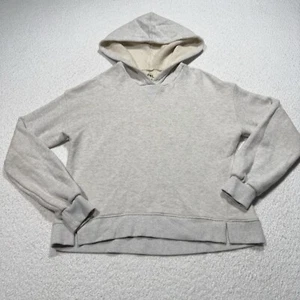 Madewell Women's Hoodie MWL Gray Airyterry Pullover Sweatshirt Long Sleeve Sz S - Picture 1 of 7