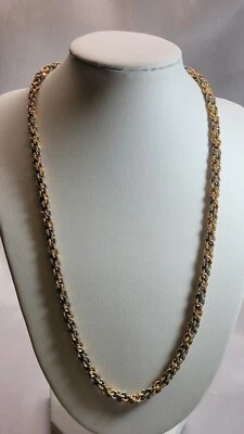 Michael Anthony PERU 14K Yellow Rose & White Gold Rope Chain 18" Long - Image 1 of 4
