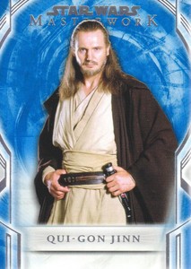 2018 Topps Star Wars Masterwork Blue Parallel #4 Qui-Gon Jinn