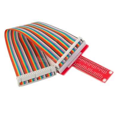 T-Shaped Breakout Expansion Board + 40Pin GPIO Cable for Raspberry Pi 2、B+ - Bild 1 von 4