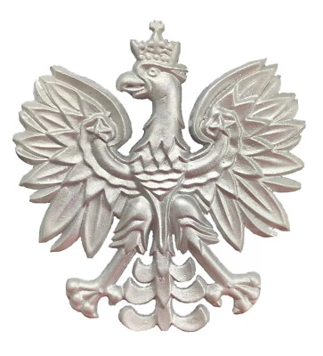 Геральдический орел с коронным крестом герб алюминиевая литая табличка неокрашенная 9 дюймов - Изображение 1 из 2