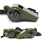 Outdoor Whistle Compass Thermometer 3 In 1 For Camping Nylon Neck Rope Compass