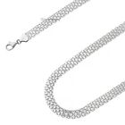 925 Sterling Silver Bismark Chain 8mm Necklace Italian 925 New