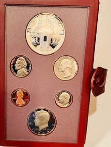 1984-S U.S. Olympic Prestige Proof 6-Coin Set W/90% Silver Olympic Coliseum $1 - Picture 1 of 9