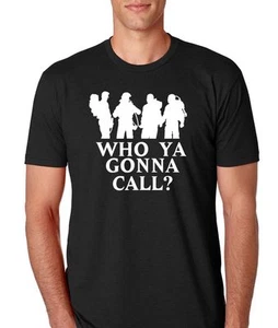 Ghostbusters "Who Ya Gonna Call" 80s Movie Mens Athletic Fit T-Shirt - Picture 1 of 3