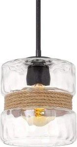 Sage 10" 1-Light Modern Pendant Light + Hammered Glass Shade, Textured Black  - Picture 1 of 7