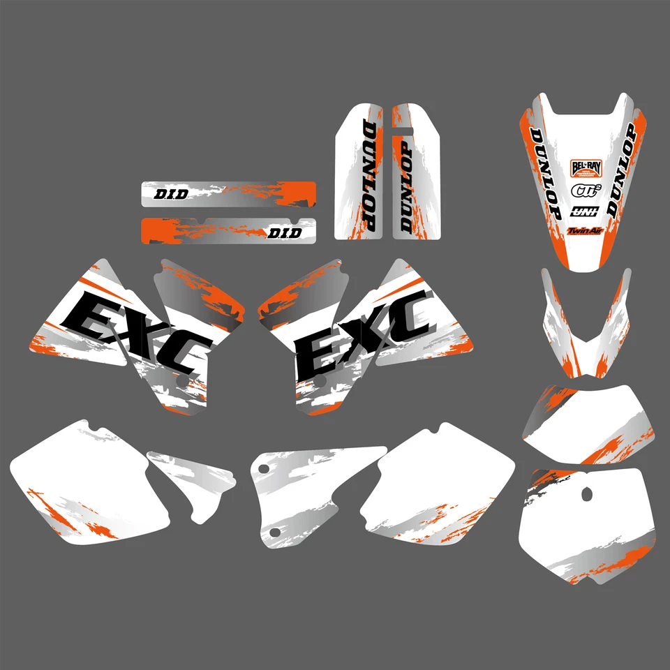 MX Graphics Decals Stickers For KTM 200 250 300 380 400 520 EXC 1998 1999 2000 - Image 1 of 1