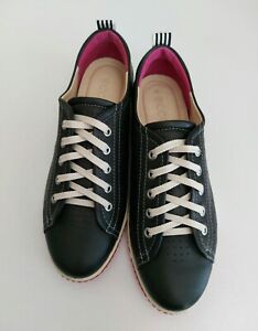 ECCO Women's Classic Leather Sneakers Shoes Navy Blue - EU40
