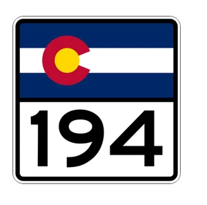 Colorado State Highway 194 Sticker Decal R2223 Highway Sign - Picture 1 of 1
