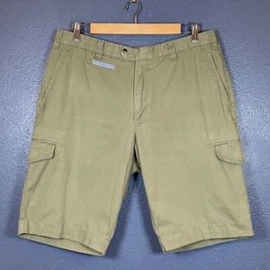 ISAIA NAPOLI men's Size us38 eu54 green cargo shorts multi-pockets made in ITALY - Picture 1 of 13