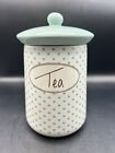 Katie Alice Teal Tea Jar Canister From The UK Tea Bags Or Tea Leaves Cannister