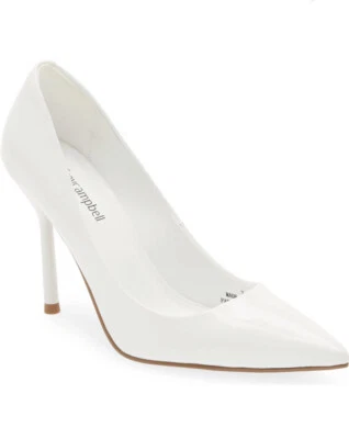 Zapatos de salón Jeffrey Campbell Trixy punta blanca charol talla 9,5 Foto 1 de 4