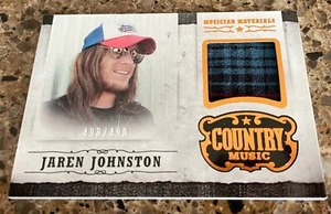 2014 PANINI-MÚSICA COUNTRY JAREN JOHNSTON/499 USADO 2-CLR MATERIAL A CUADROS M-JJ - Imagen 1 de 2
