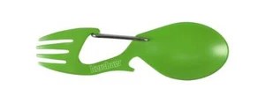 KERSHAW RATION GREEN Fork, Spoon, Bottle Opener Carabiner Gate 1140GRNX **L@@K** - Picture 1 of 2