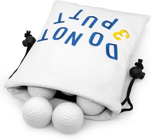Golf Valuables Pouch, Leather Golf Tee Pouch with Drawstring Closure Golf Ball H - Picture 1 of 12