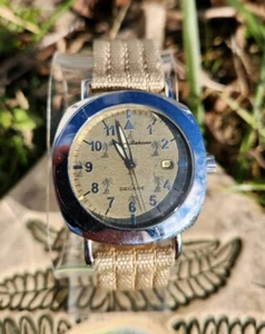 Tommy Bahama Decade TB1017 RARE 925 Sterling Silver Palm Trees 38mm Men's Watch! - Picture 1 of 14