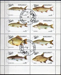 HB Oman hojita bloque año 1977 usada peces - Imagen 1 de 1