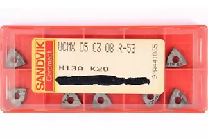 10 insertos de taladro de perforación de carburo de torno CNC SANDVIK WCMX 05 03 08 R-53 H13A - Imagen 1 de 4