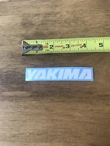 Yakima White Logo Sticker/ Decal Roof Rack Bike Ski Skiing Kayak Approx 4” - Picture 1 of 1