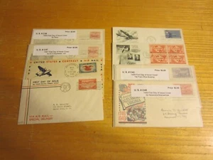 Lot of 8 United States USA First Day Covers FDC Scott #'s C22-C23, C37, C39-C40+ - Bild 1 von 9