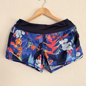 Athleta Ready Set Go Shorts Womens Size Small Tropical Print Lined - Picture 1 of 15