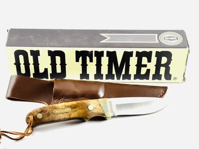 Schrade Old Timer PHW Pro Hunter – 固定刀片刀带皮革鞘和盒 — 第 1/4 张图片