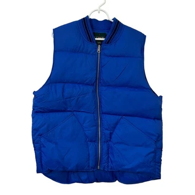 J. Crew Vintage Mens Size Small Royal Blue 550 Down Puffer Vest Preppy Gorpcore - Image 1 of 4
