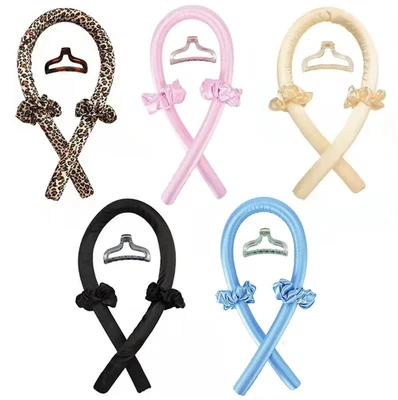 1 Set Heatless Curling Rod Headband for Women | Soft Shiny Hair Curls - NEW - Image 1 of 4