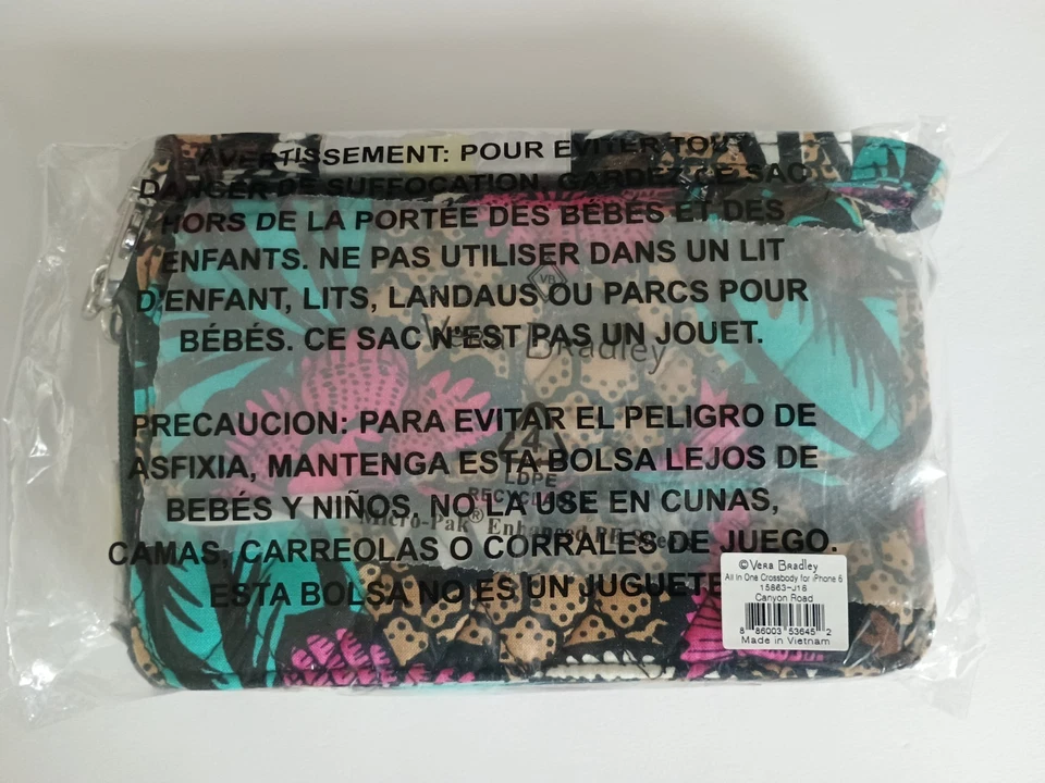 Vera Bradley Canyon Road All in One Crossbody Wristlet I Phone 6