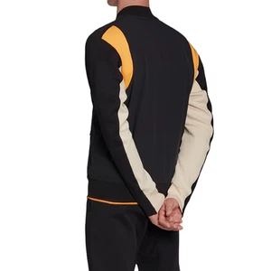 Adidas Mens Black/Black/Real Gold Vrct Varsity Collegiate Zipup Jacket - Picture 1 of 7