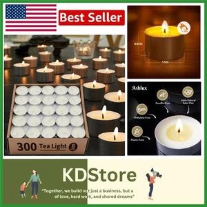 Bulk Unscented Palm Tea Lights - 8-9 Hour Smokeless Candles for Elegant Occas... - Picture 1 of 11