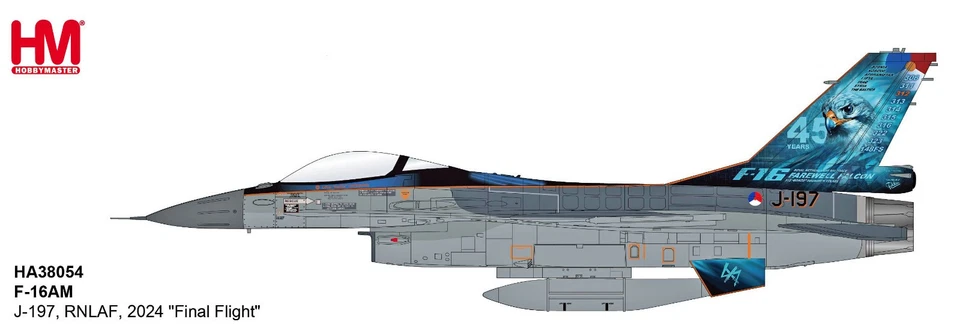 Hobby Master 1/72 HA38054 F-16AM Fighting Falcon Dutch AF J-197 New RESTOCK!! - Image 1 of 1